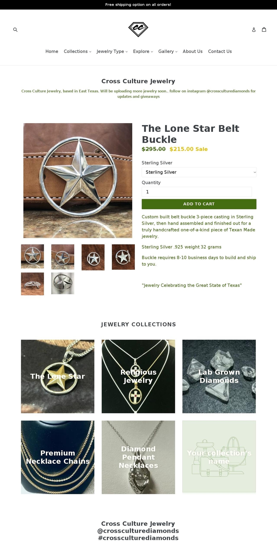 CCJ Shopify theme site example crossculturejewelry.com