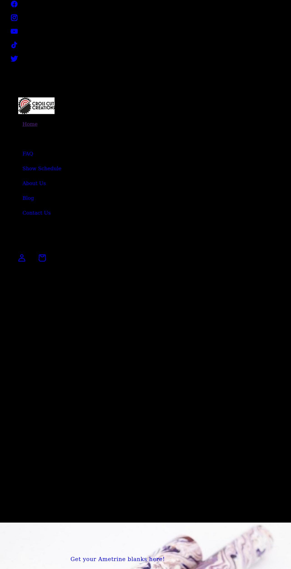 crosscutcreations.com shopify website screenshot