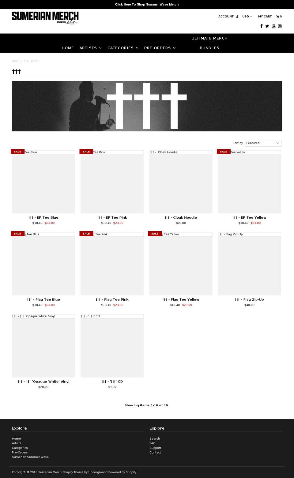 crossesmerch.com — Shopify storefront screenshot