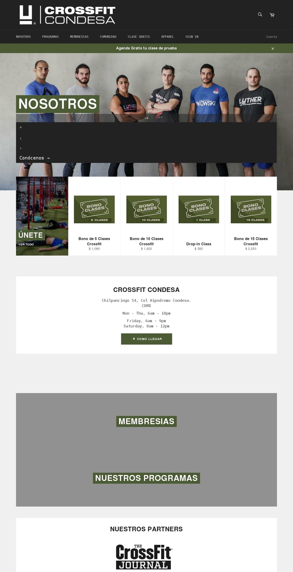 crossfitcondesa.com shopify website screenshot