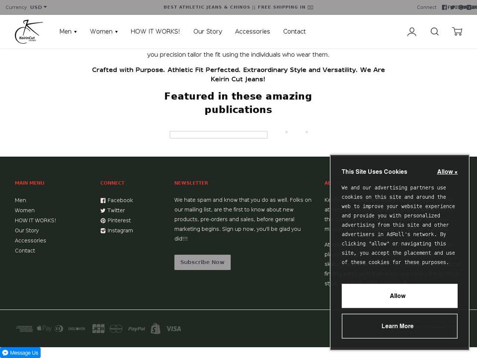 crossfitjeans.com — Shopify storefront screenshot