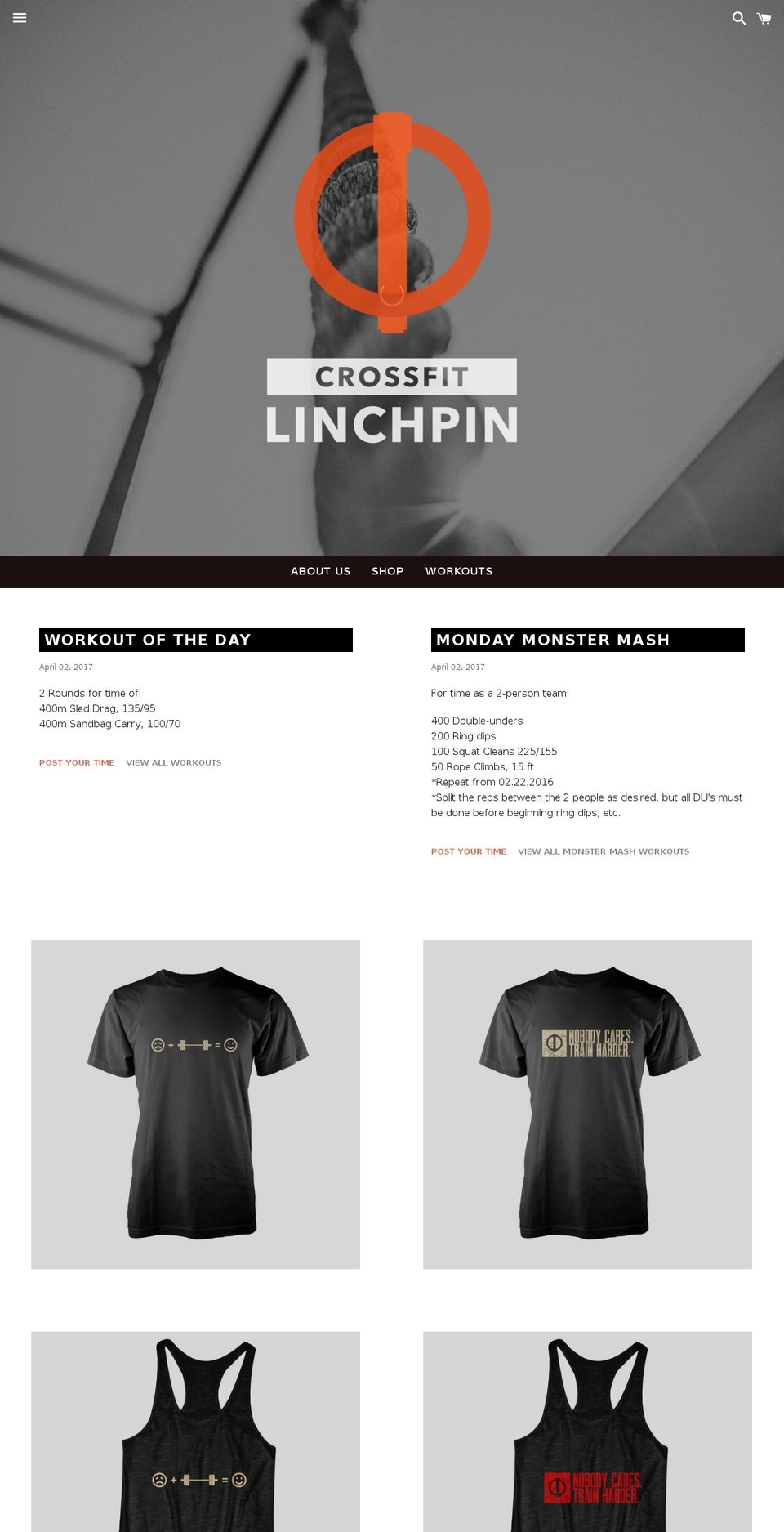 boundless Shopify theme site example crossfitlinchpin.com