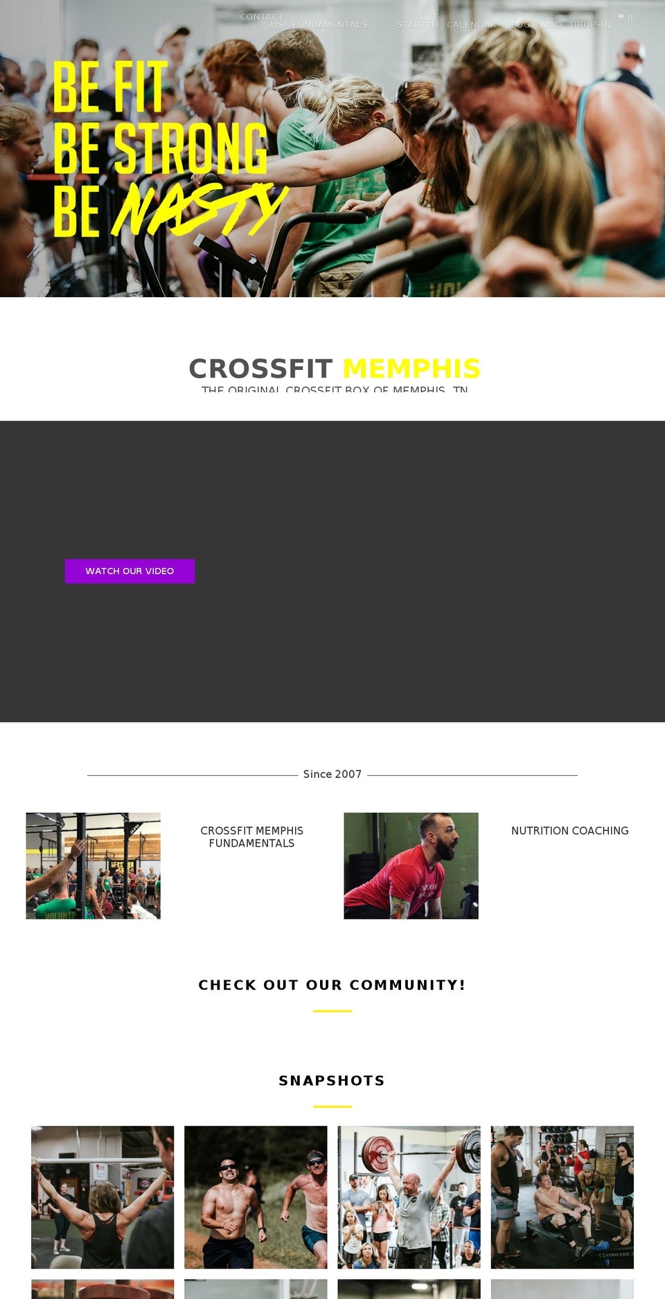 crossfitmemphis.com — Shopify storefront screenshot