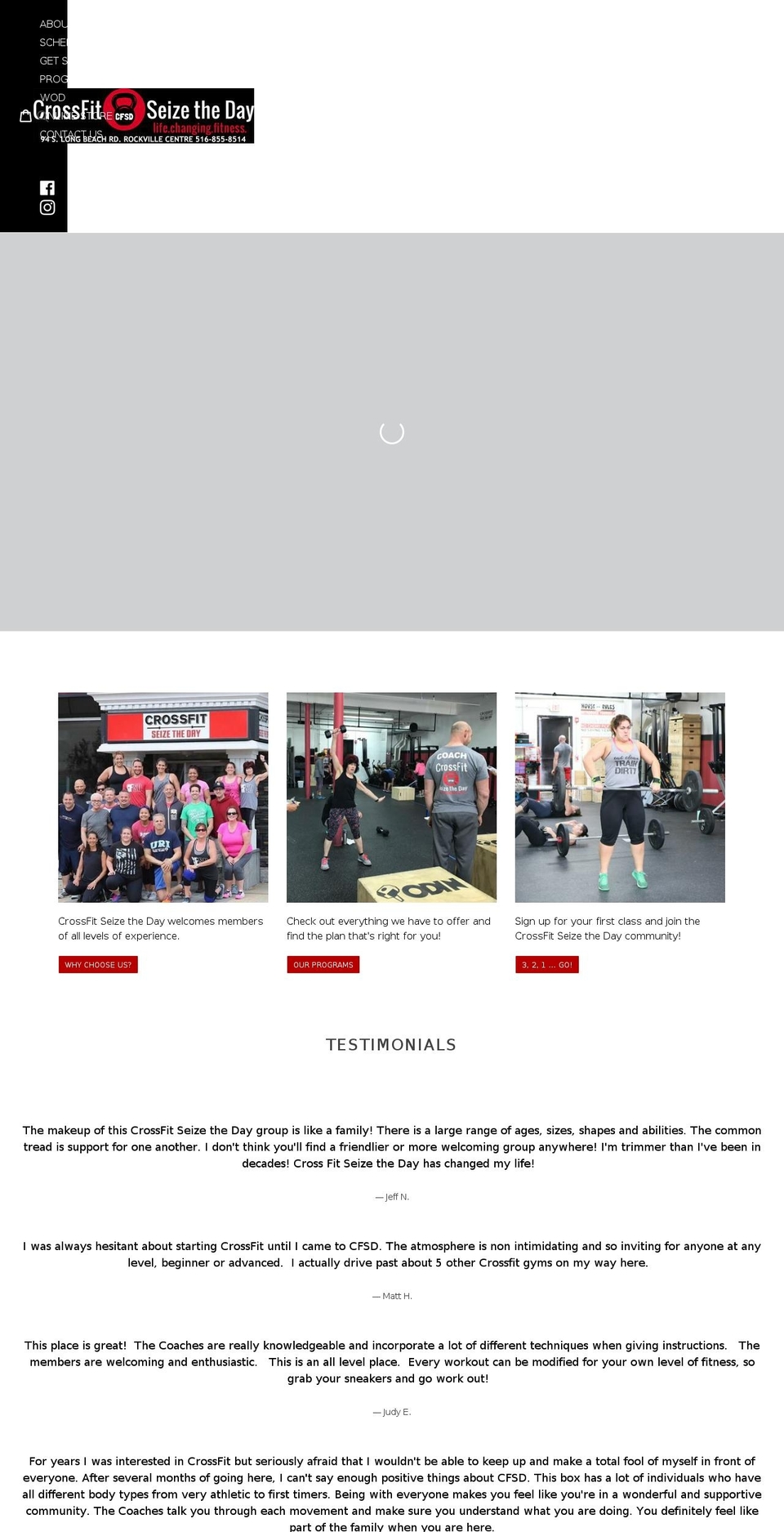 crossfitseizetheday.com — Shopify storefront screenshot