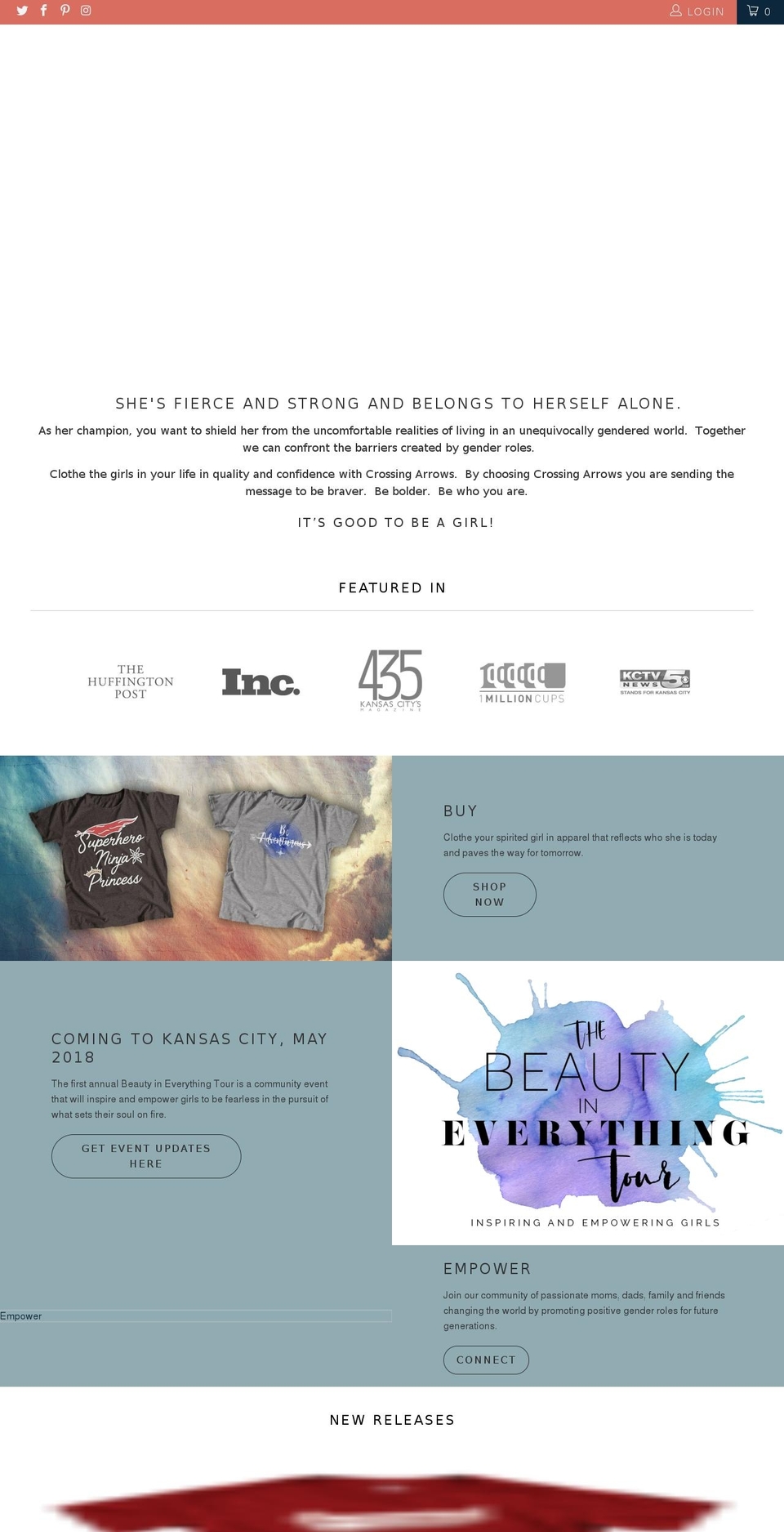 crossing-arrows.com — Shopify storefront screenshot