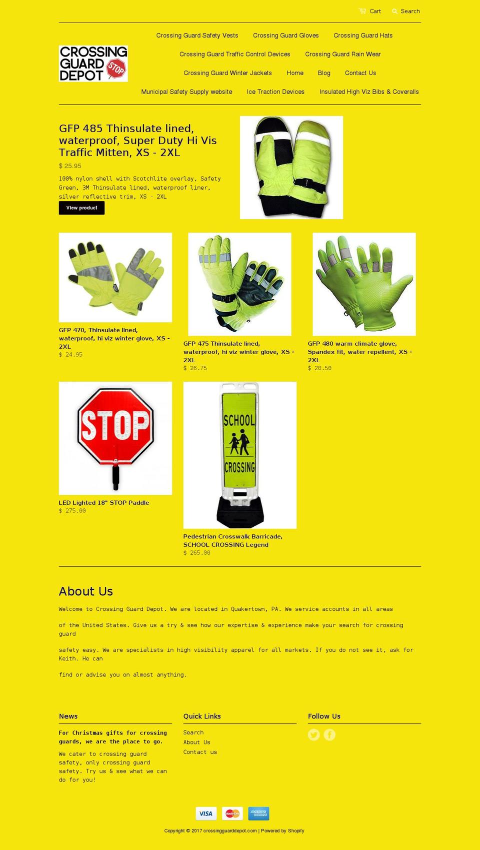 crossingguarddepot.com shopify website screenshot