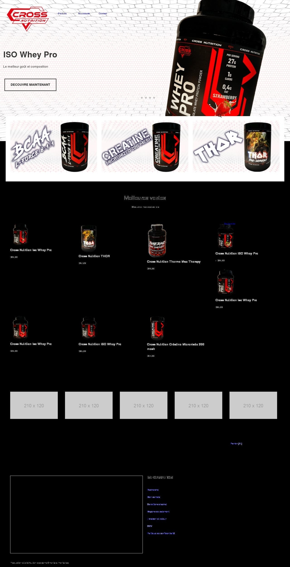 crossnutrition.fr shopify website screenshot