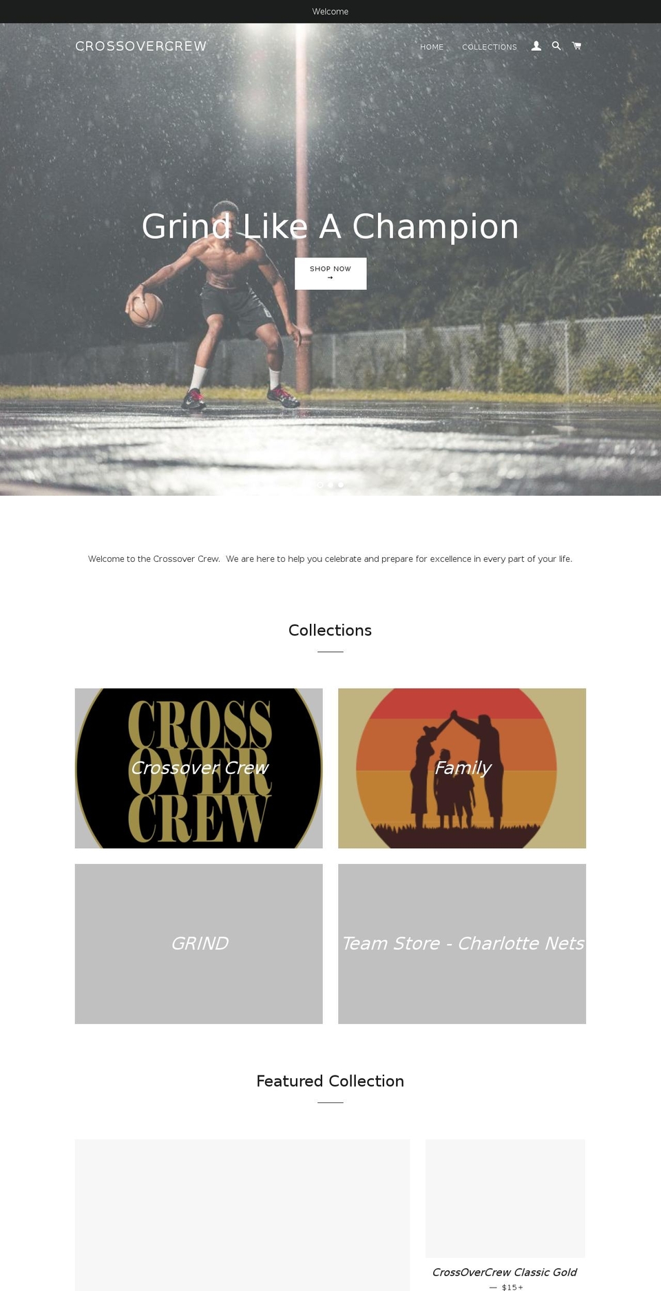crossovercrew.com — Shopify storefront screenshot