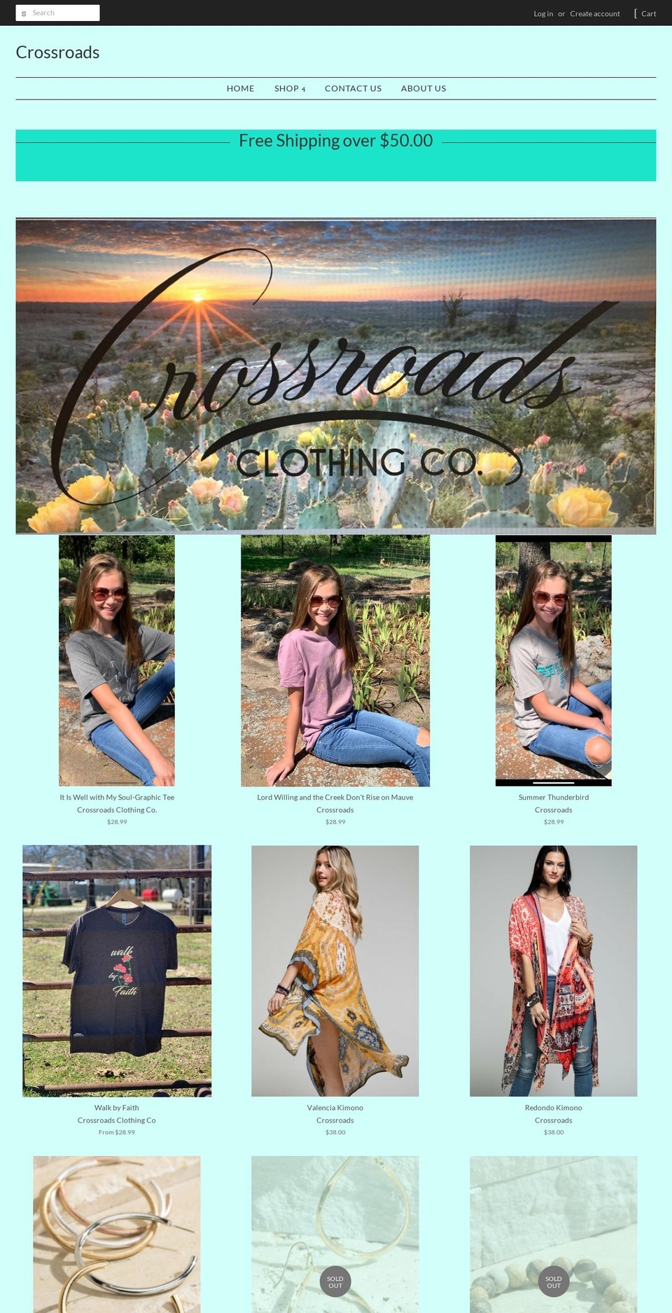 crossroads-shop.com shopify website screenshot