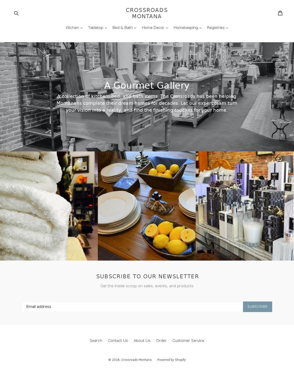crossroadsmontana.com — Shopify storefront screenshot