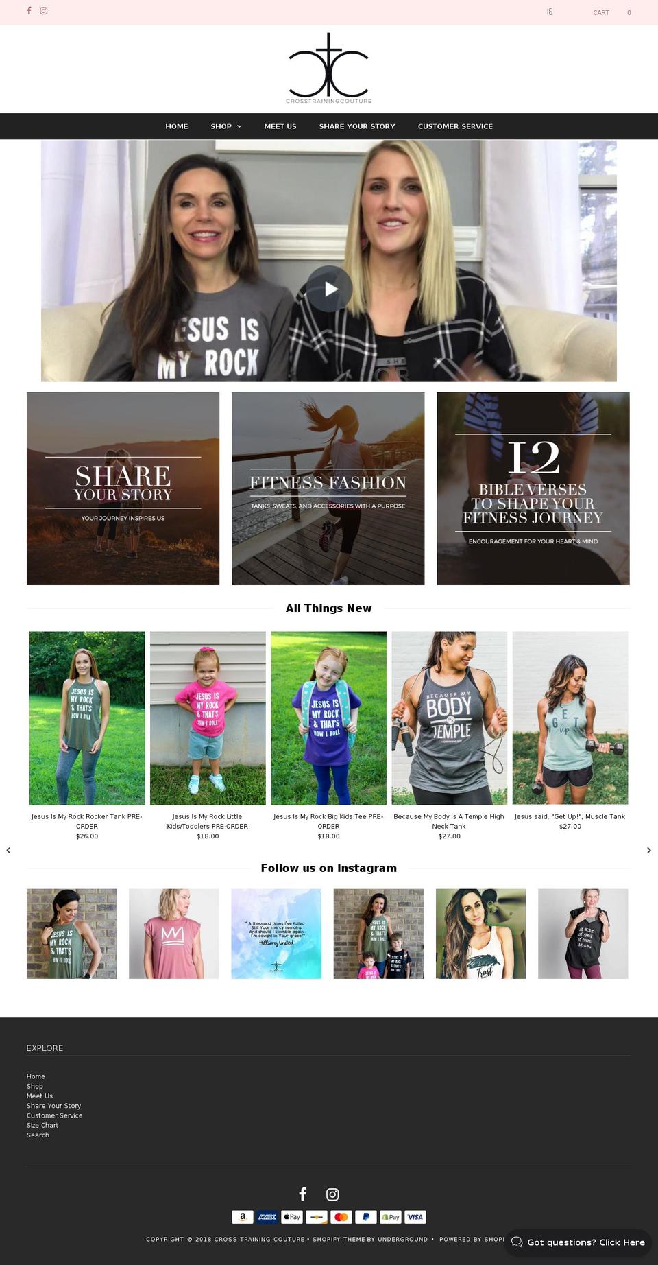 crosstrainingcouture.com shopify website screenshot