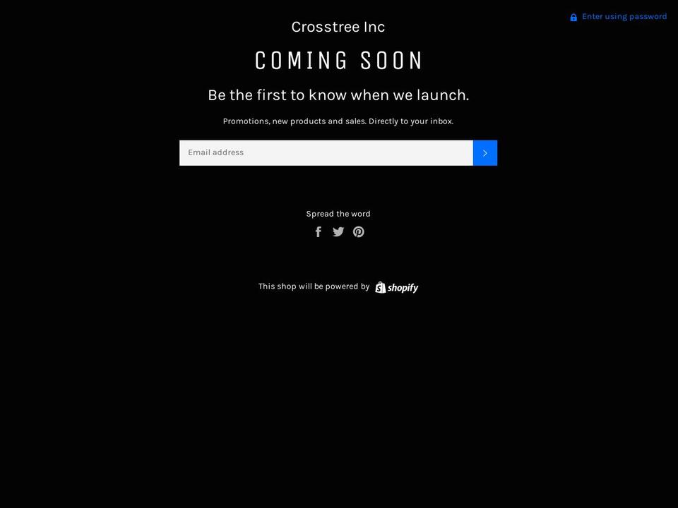crosstree.co shopify website screenshot