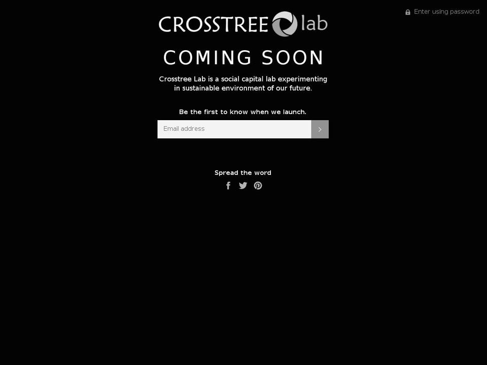 crosstreelab.com — Shopify storefront screenshot