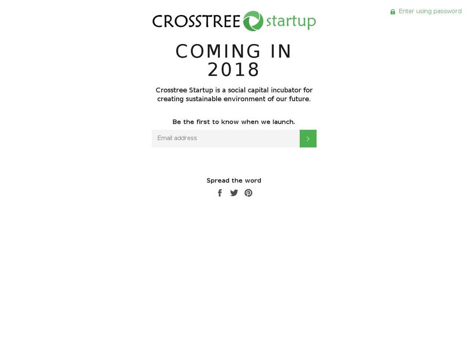 crosstreestartup.com — Shopify storefront screenshot