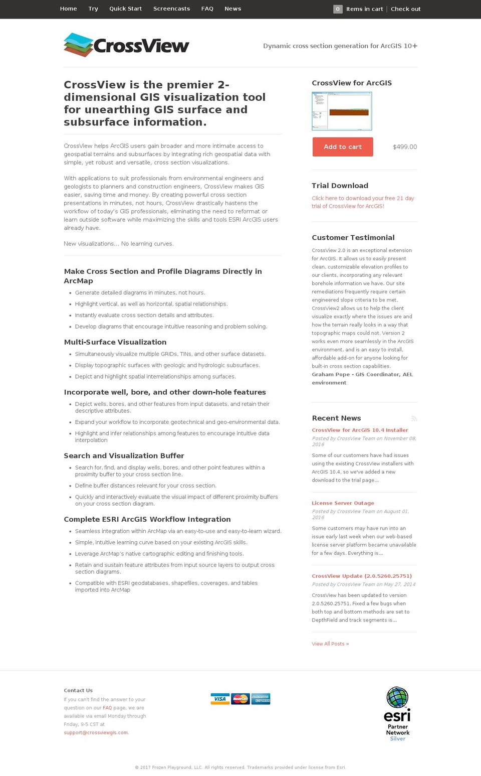 crossviewgis.com shopify website screenshot