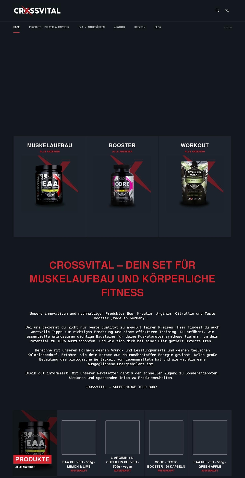 crossvital.de shopify website screenshot