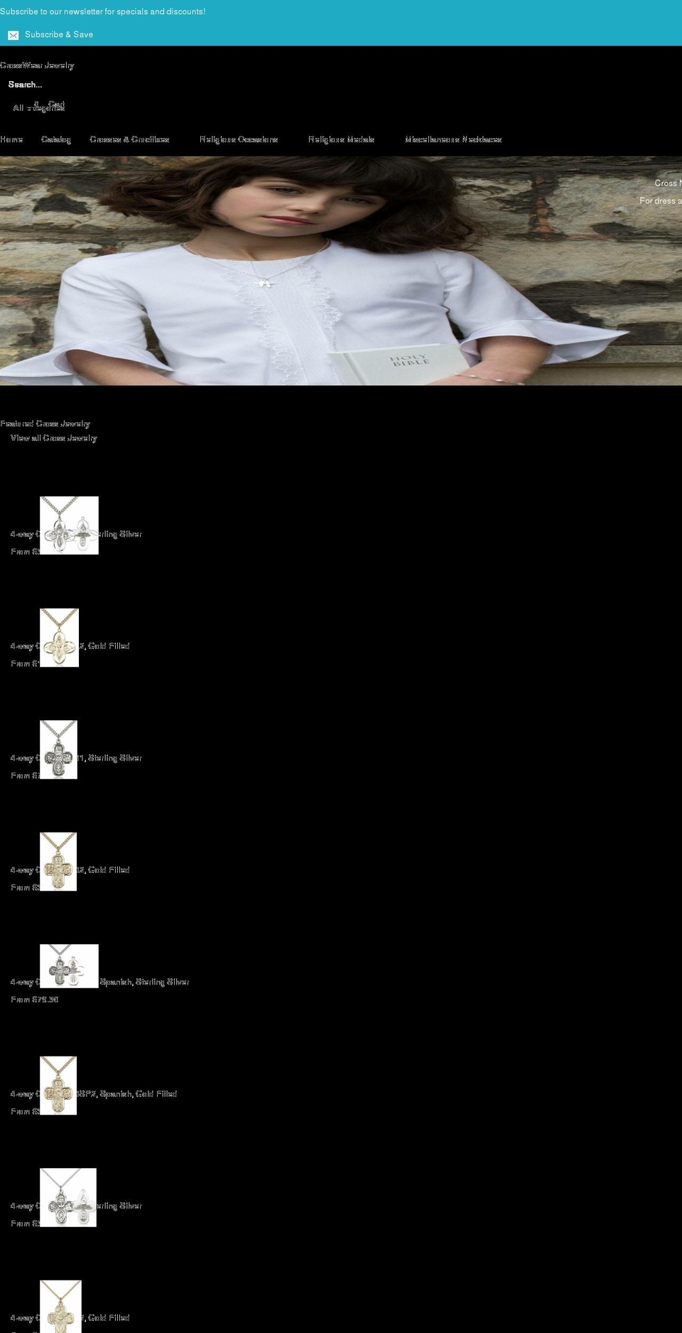 crosswearjewelry.com shopify website screenshot