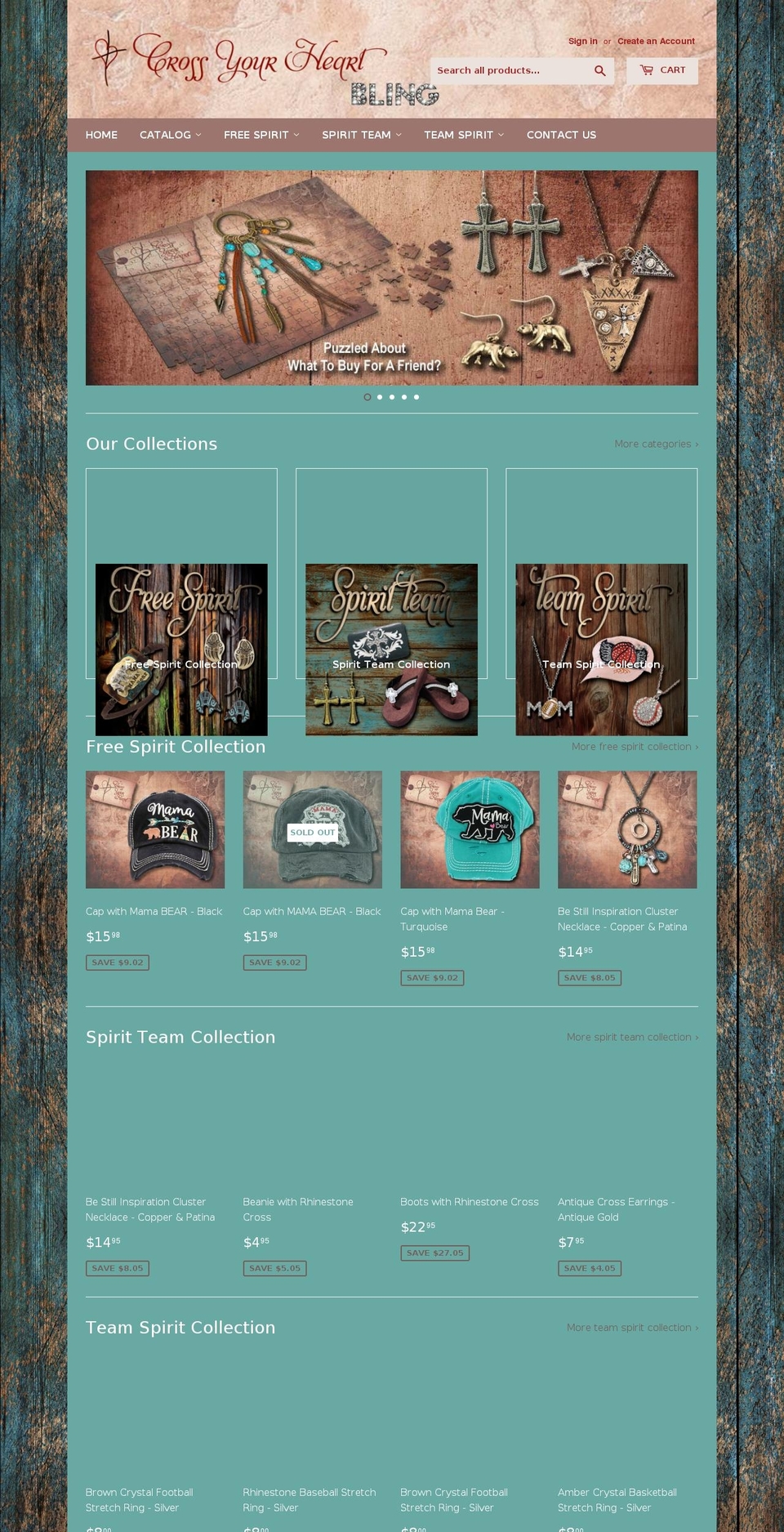 crossyourheartbling.com — Shopify storefront screenshot