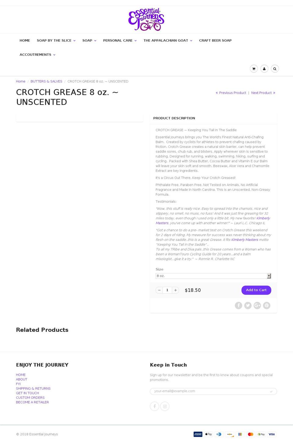 crotchgrease.com — Shopify storefront screenshot