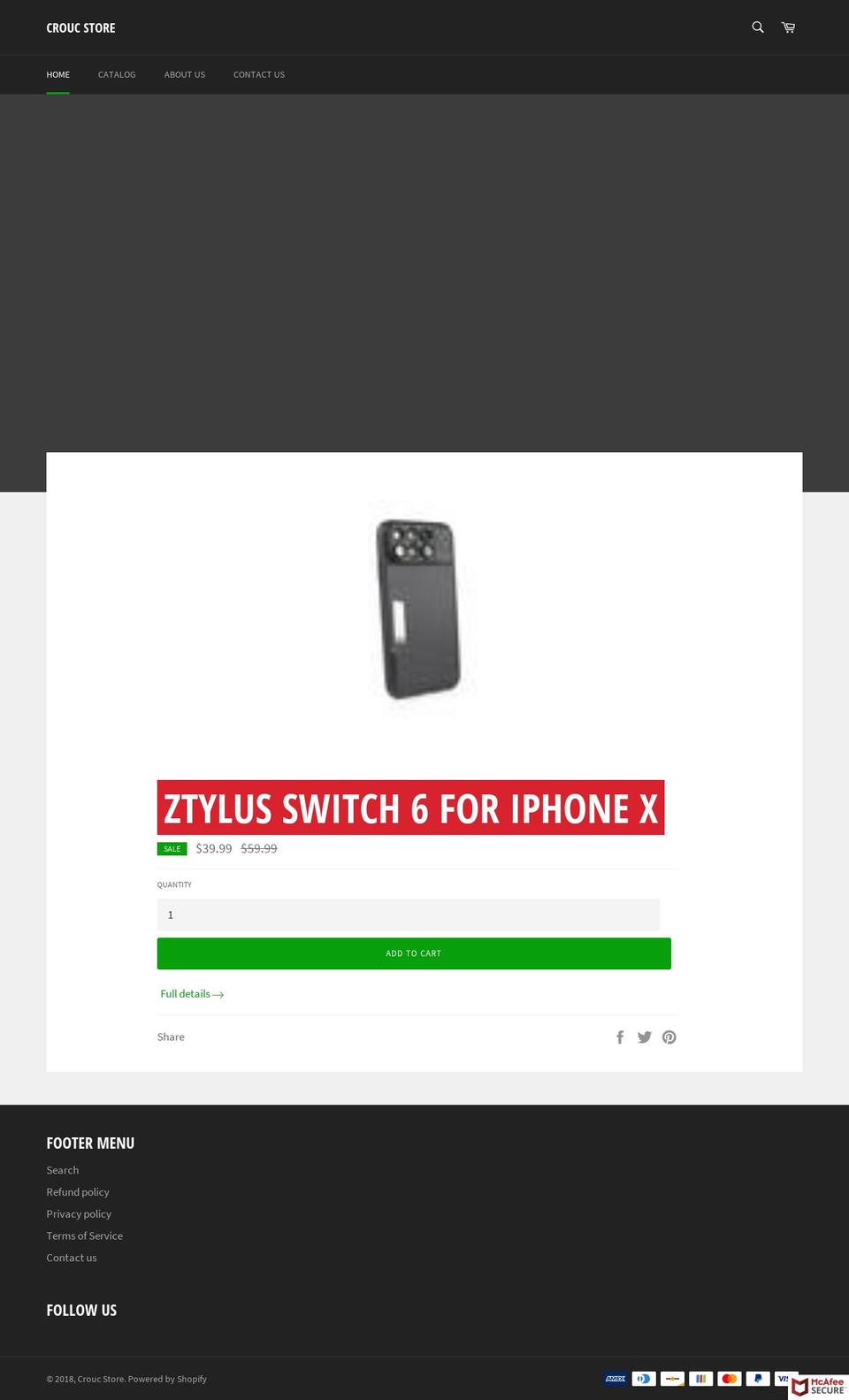 crouc-store.com — Shopify storefront screenshot