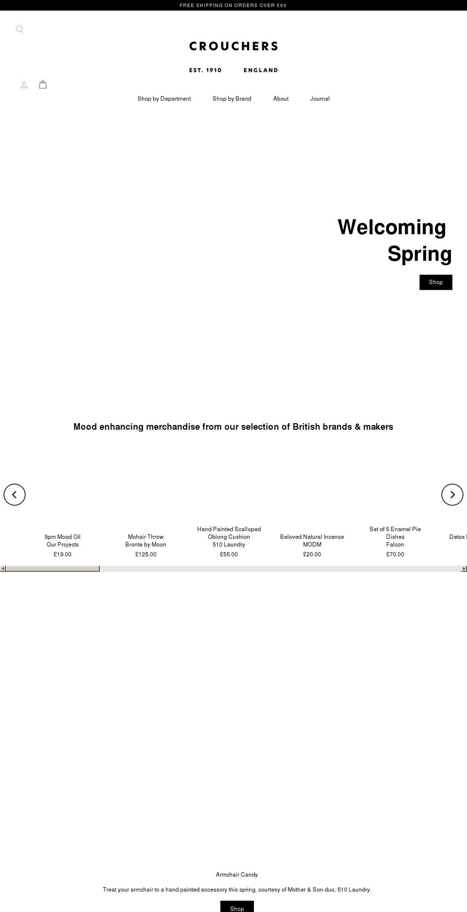 crouchers.com shopify website screenshot