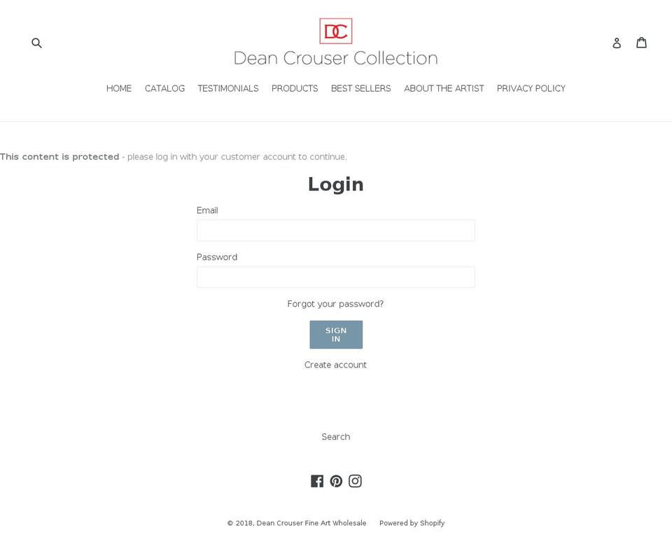 crouserwholesale.com — Shopify storefront screenshot