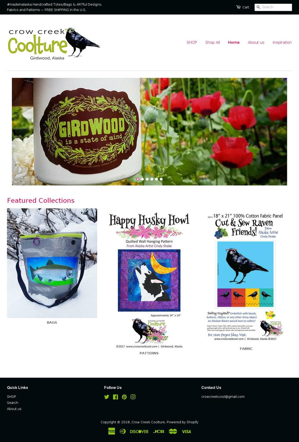 crowcreekcool.com shopify website screenshot