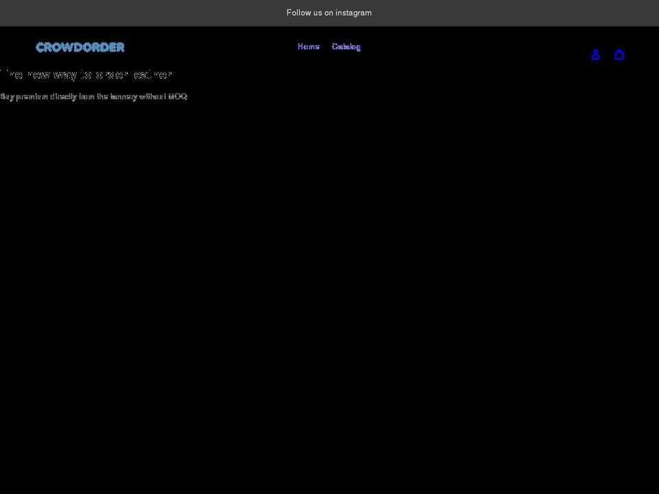 crowd-order.com shopify website screenshot