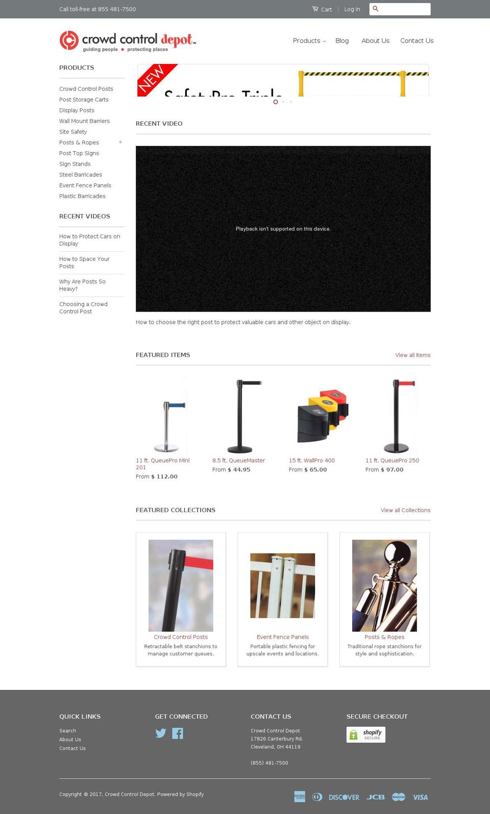 crowdcontroldepot.com shopify website screenshot