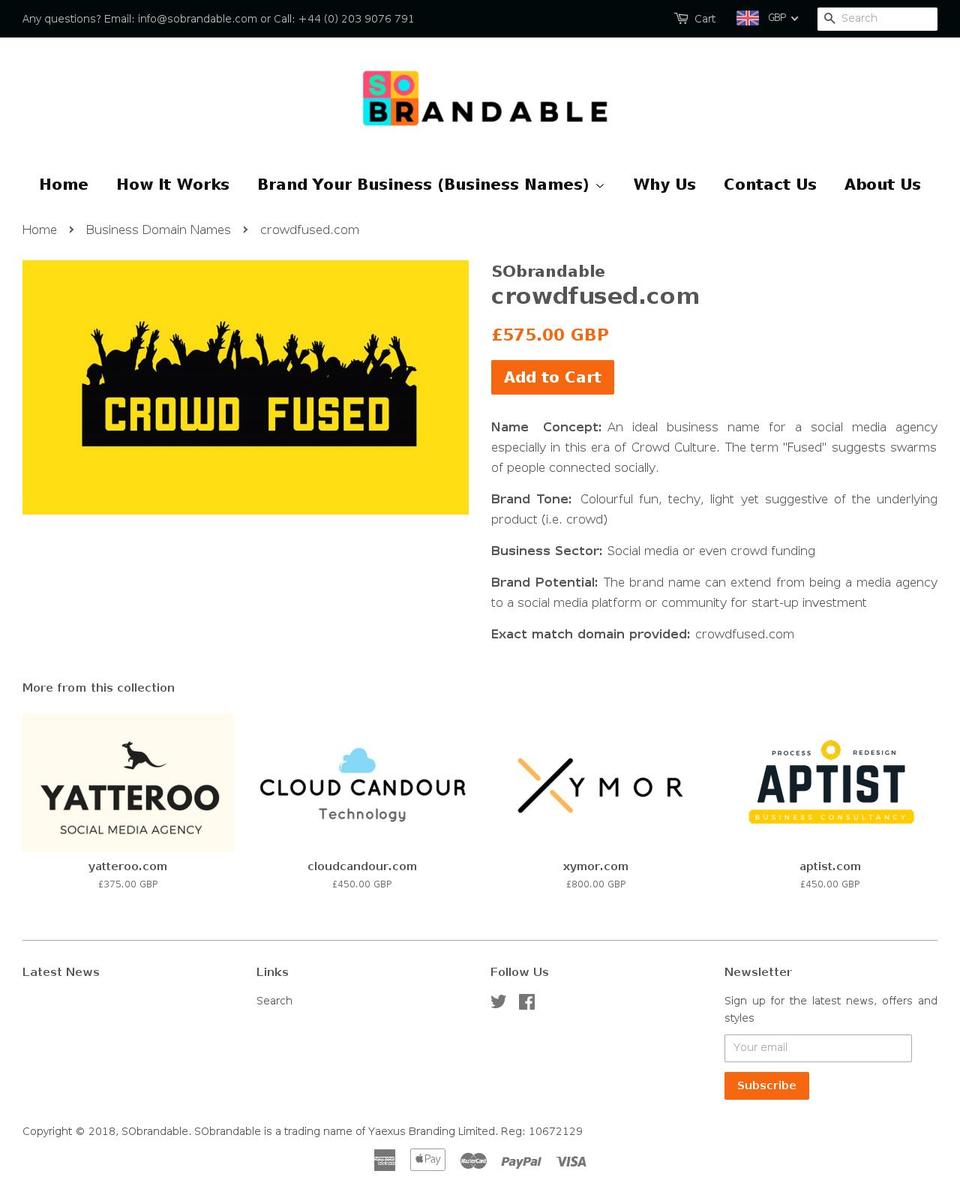 crowdfused.com — Shopify storefront screenshot