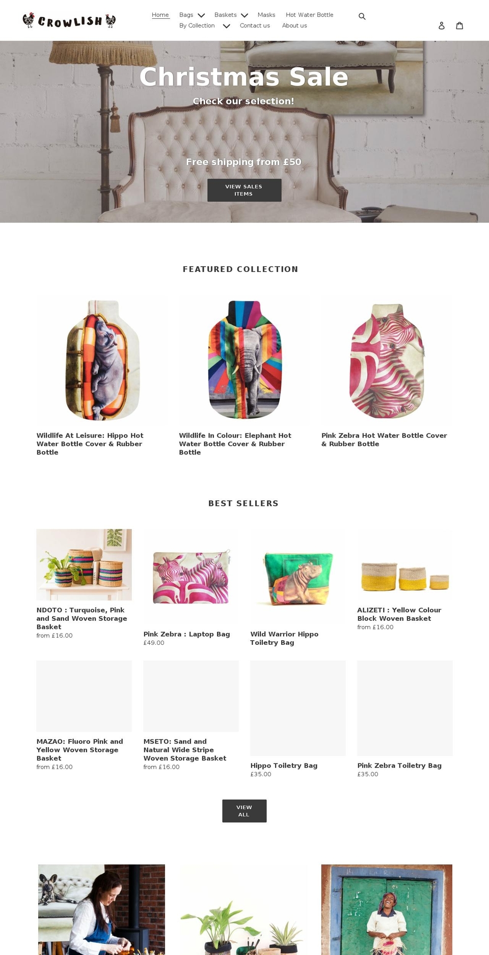 crowlish.co.uk shopify website screenshot