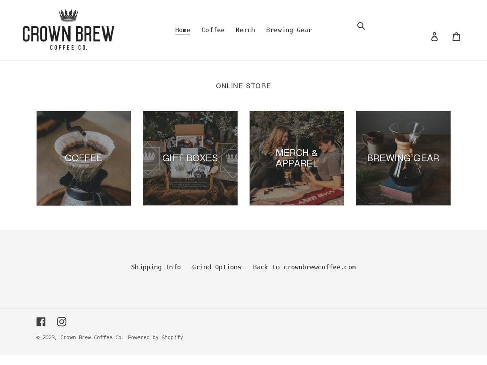 crown-brew-coffee.myshopify.com shopify website screenshot