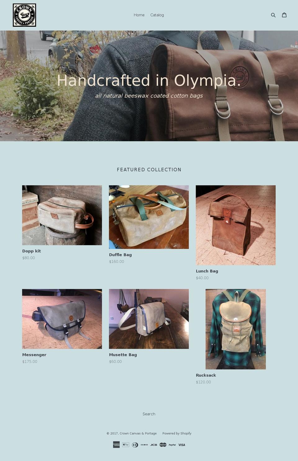 crown-canvas.com shopify website screenshot