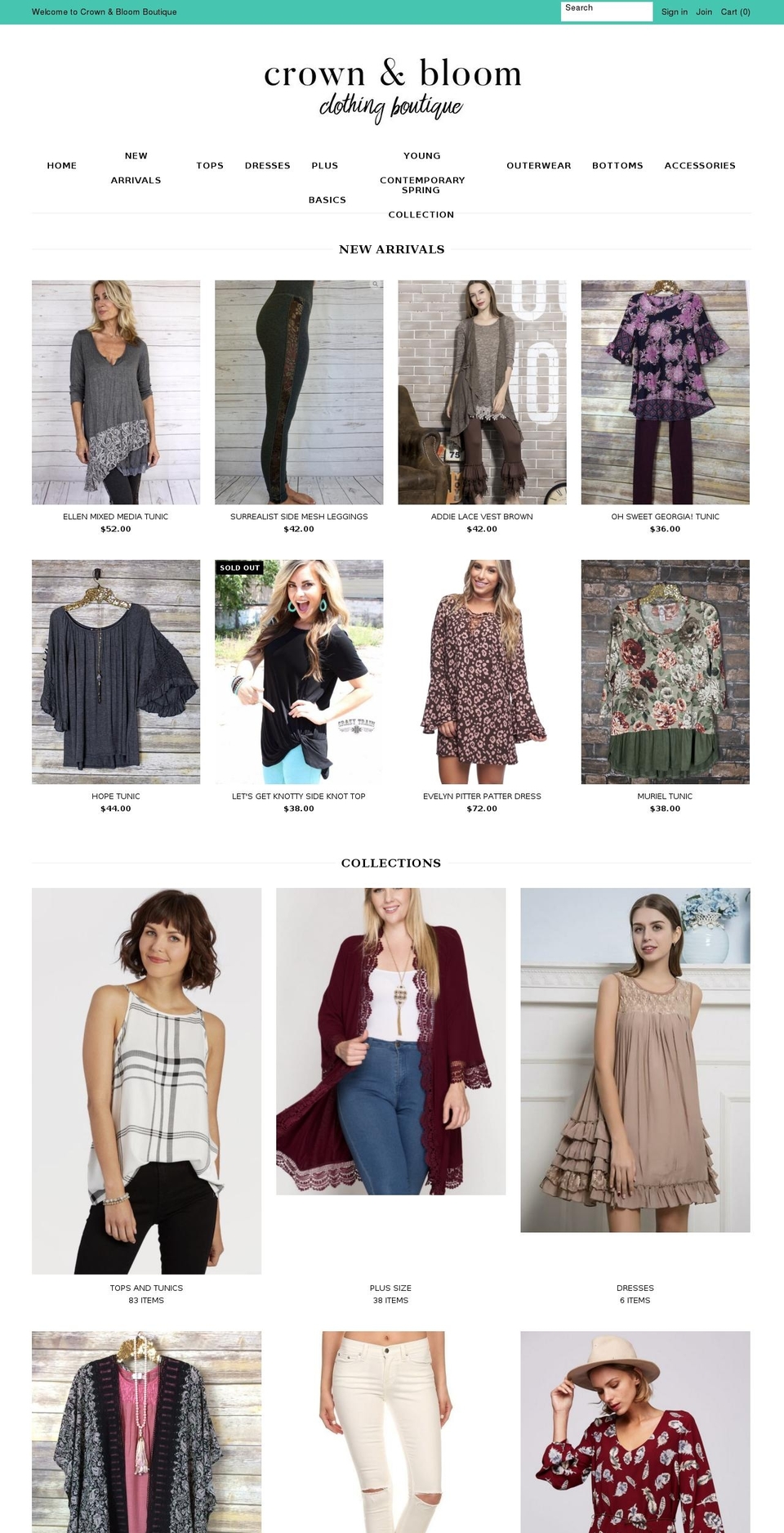 crownandbloom.com — Shopify storefront screenshot