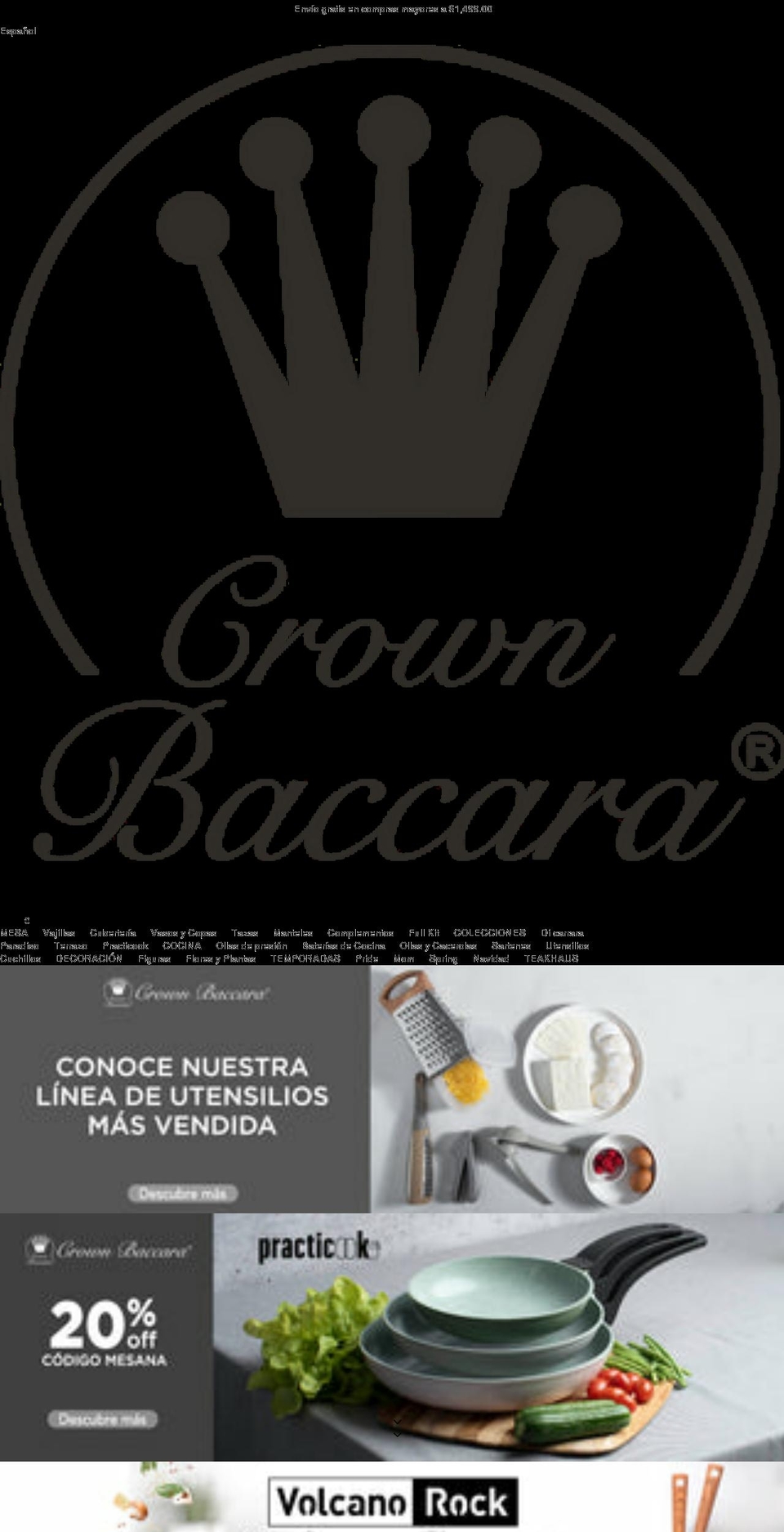 crownbaccara.com shopify website screenshot