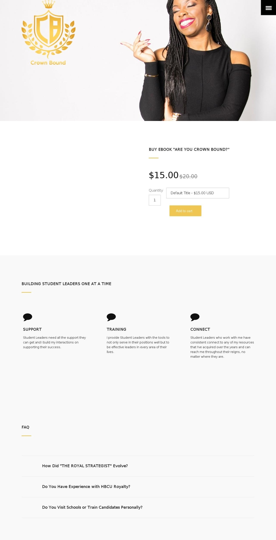 crownbound.org shopify website screenshot