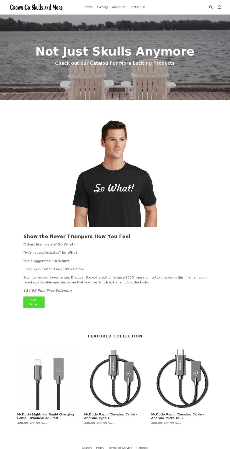crowncoskulls.com — Shopify storefront screenshot