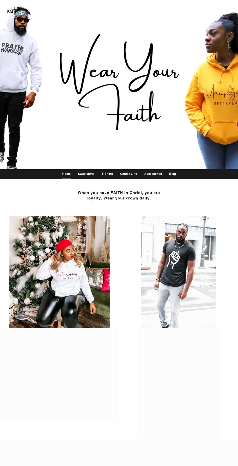 crowndfaith.com shopify website screenshot
