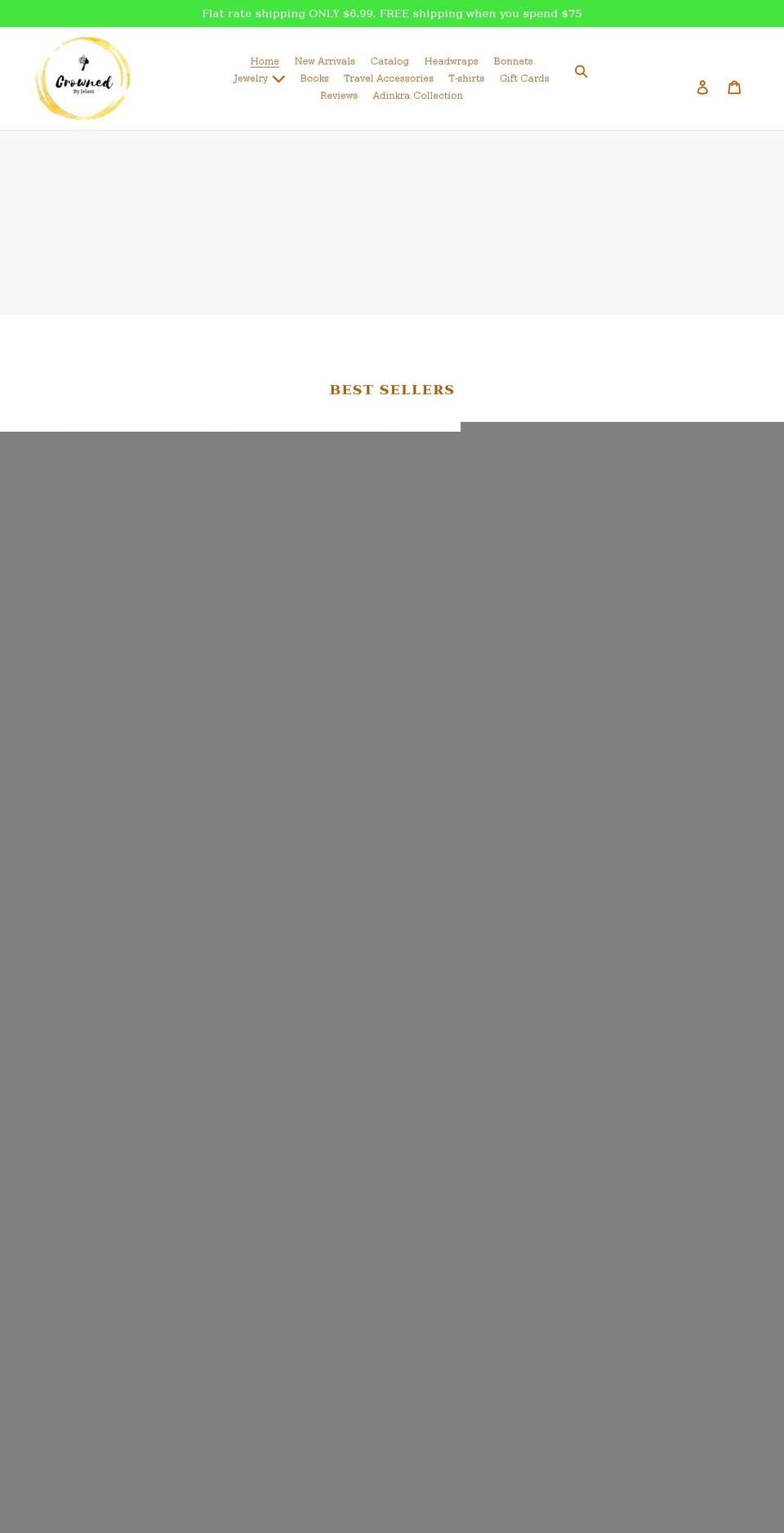 crownedbyjelani.com shopify website screenshot