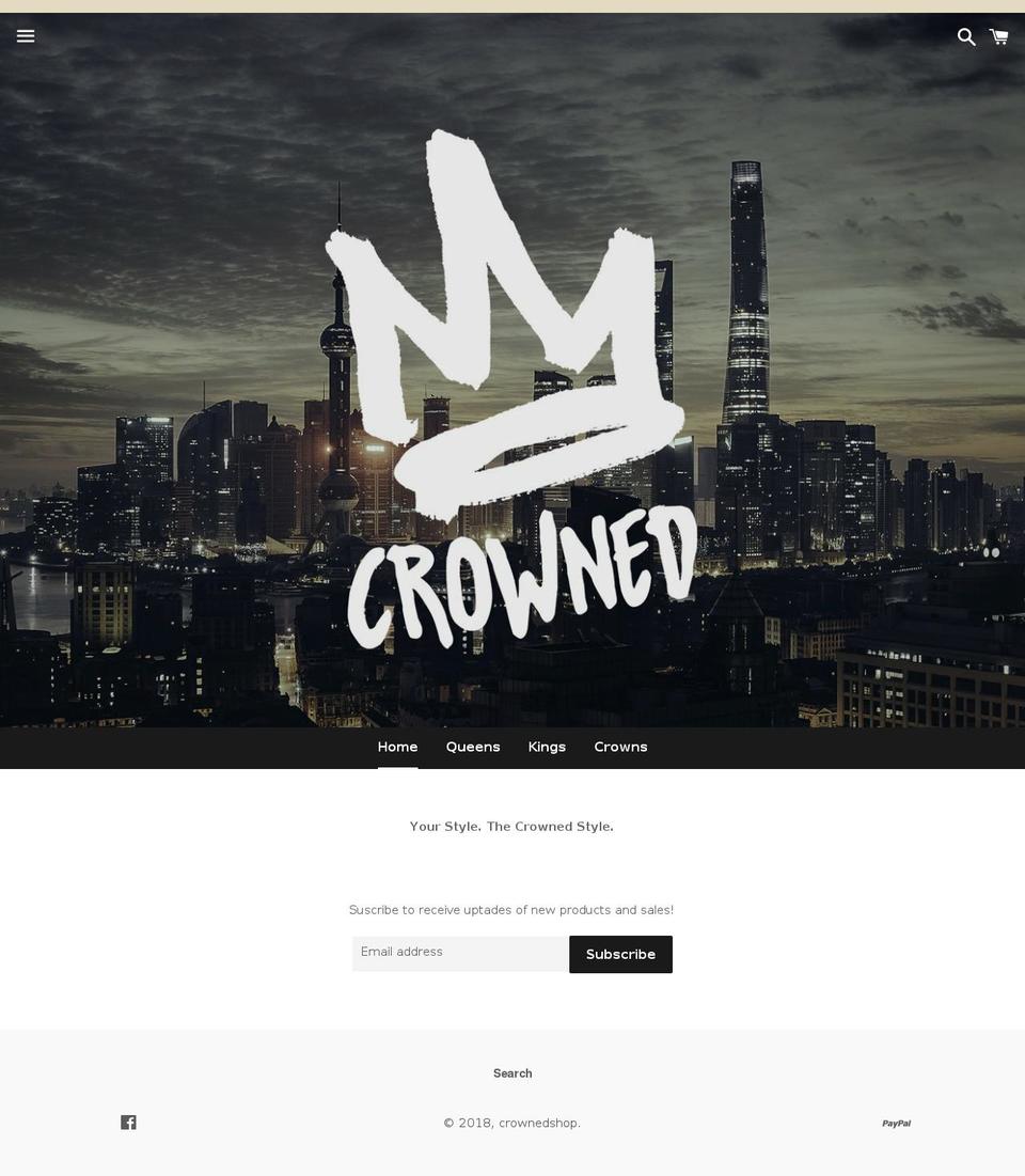 crownedshop.com — Shopify storefront screenshot
