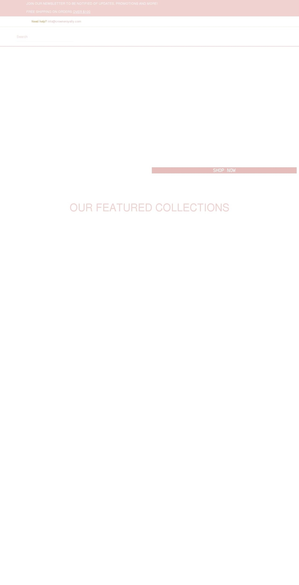 crowneroyalty.com shopify website screenshot