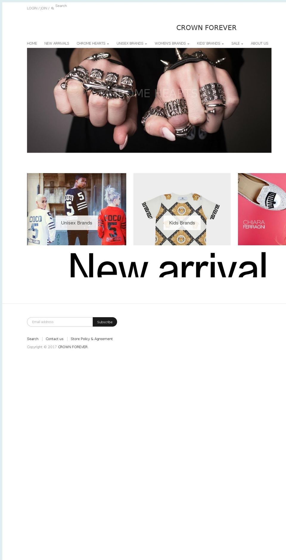 crownforeverla.com shopify website screenshot