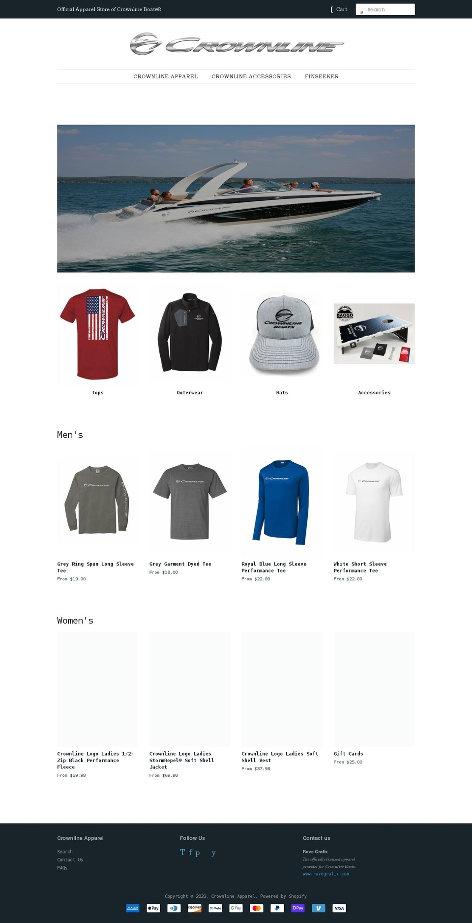 crownline-apparel.myshopify.com shopify website screenshot
