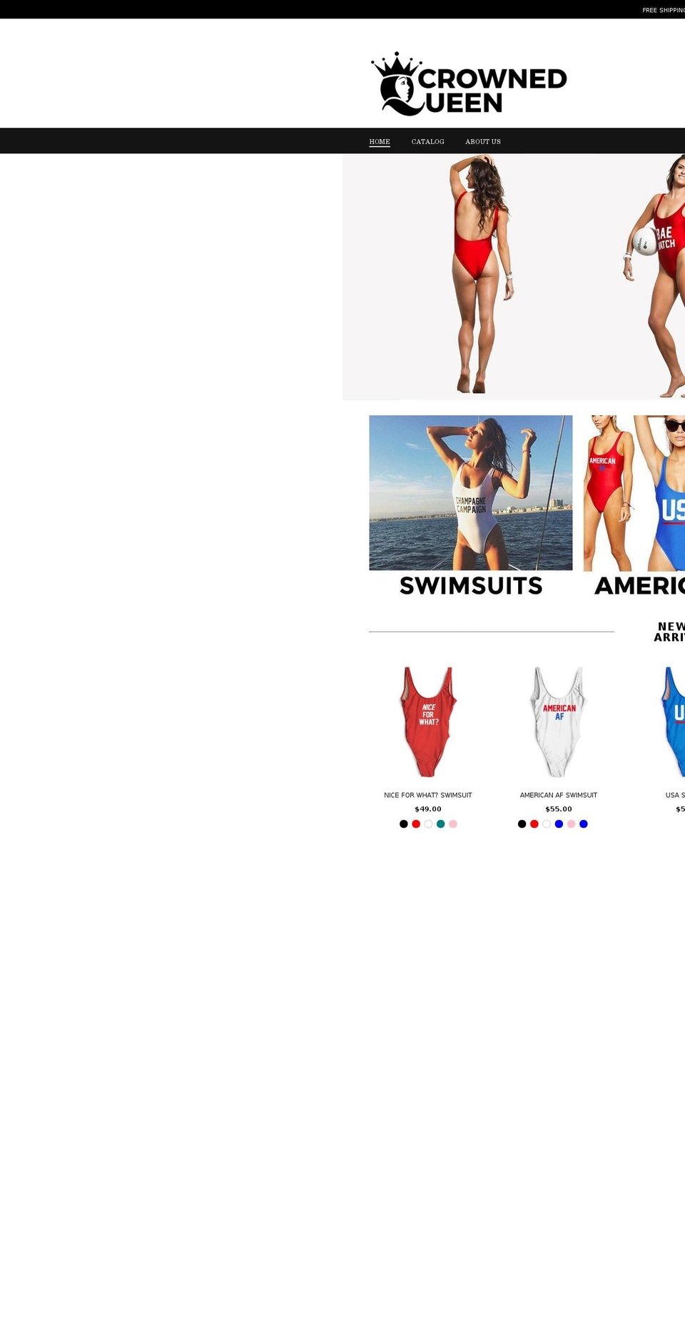 crownqueenclothing.com — Shopify storefront screenshot