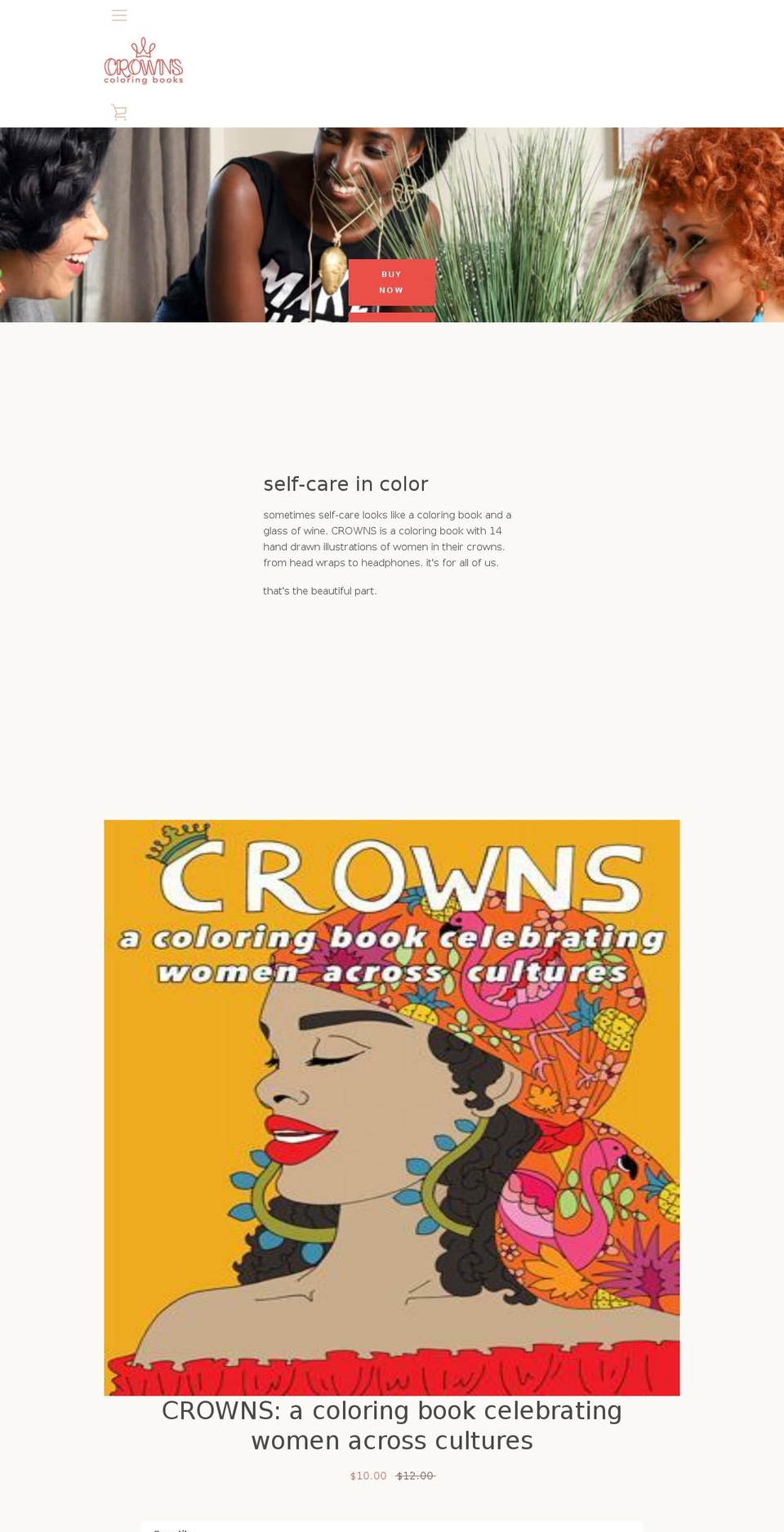 crownscoloringbooks.com shopify website screenshot