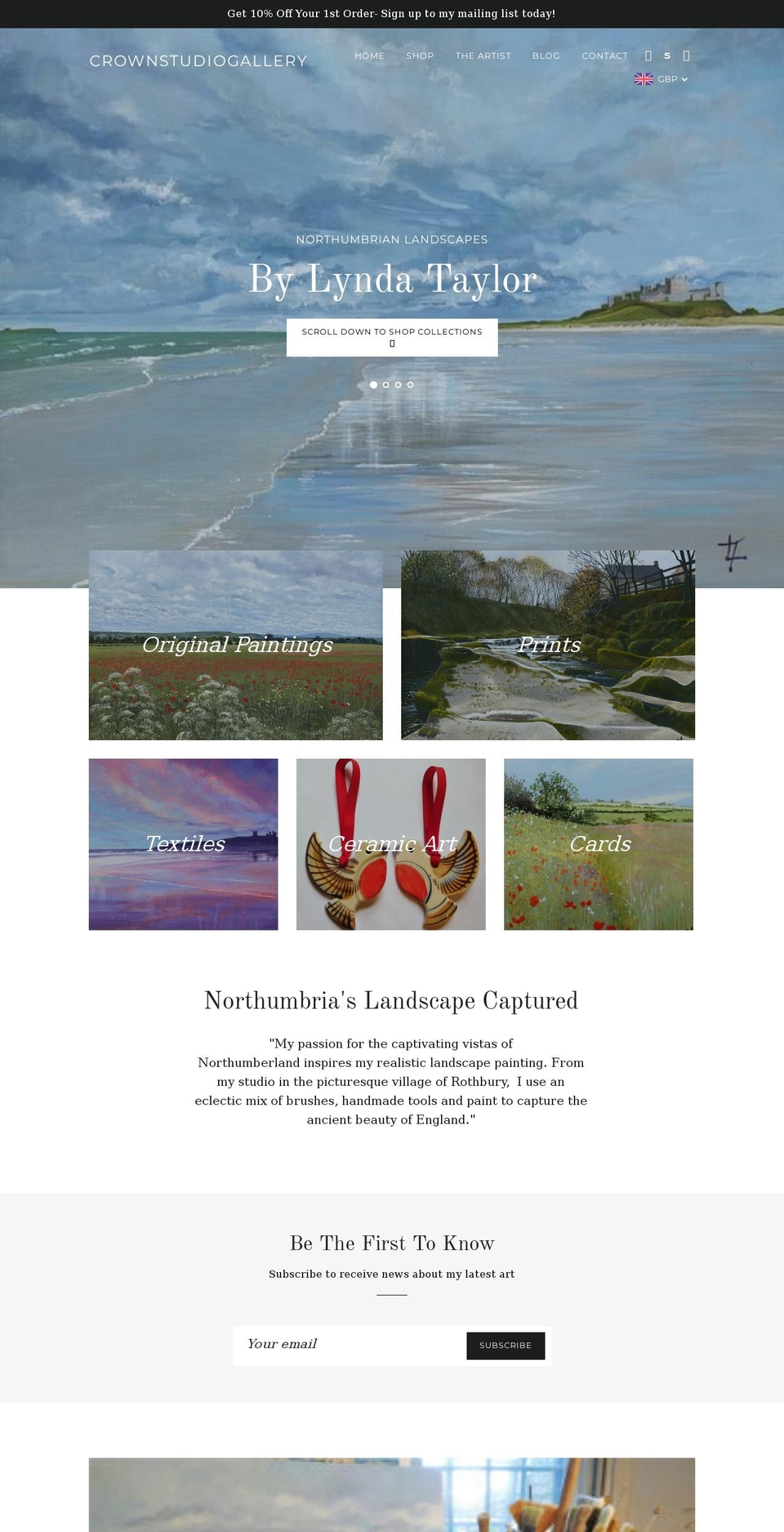 crownstudiogallery.myshopify.com shopify website screenshot