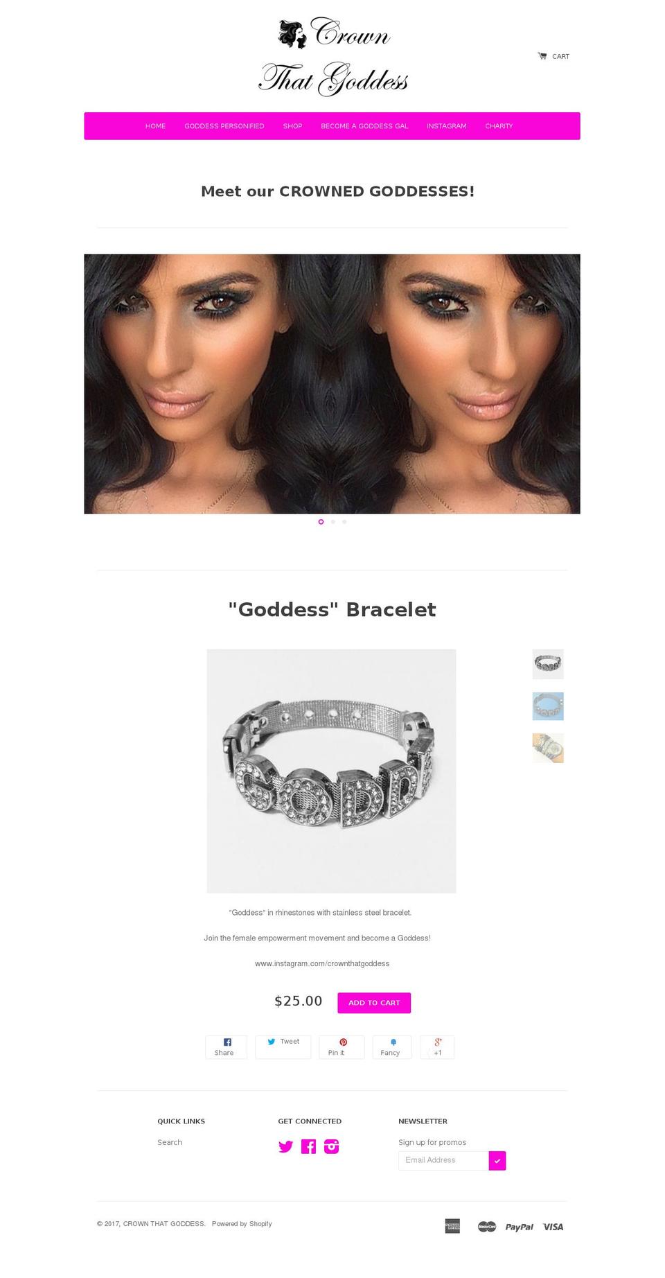 crownthatgoddess.com shopify website screenshot