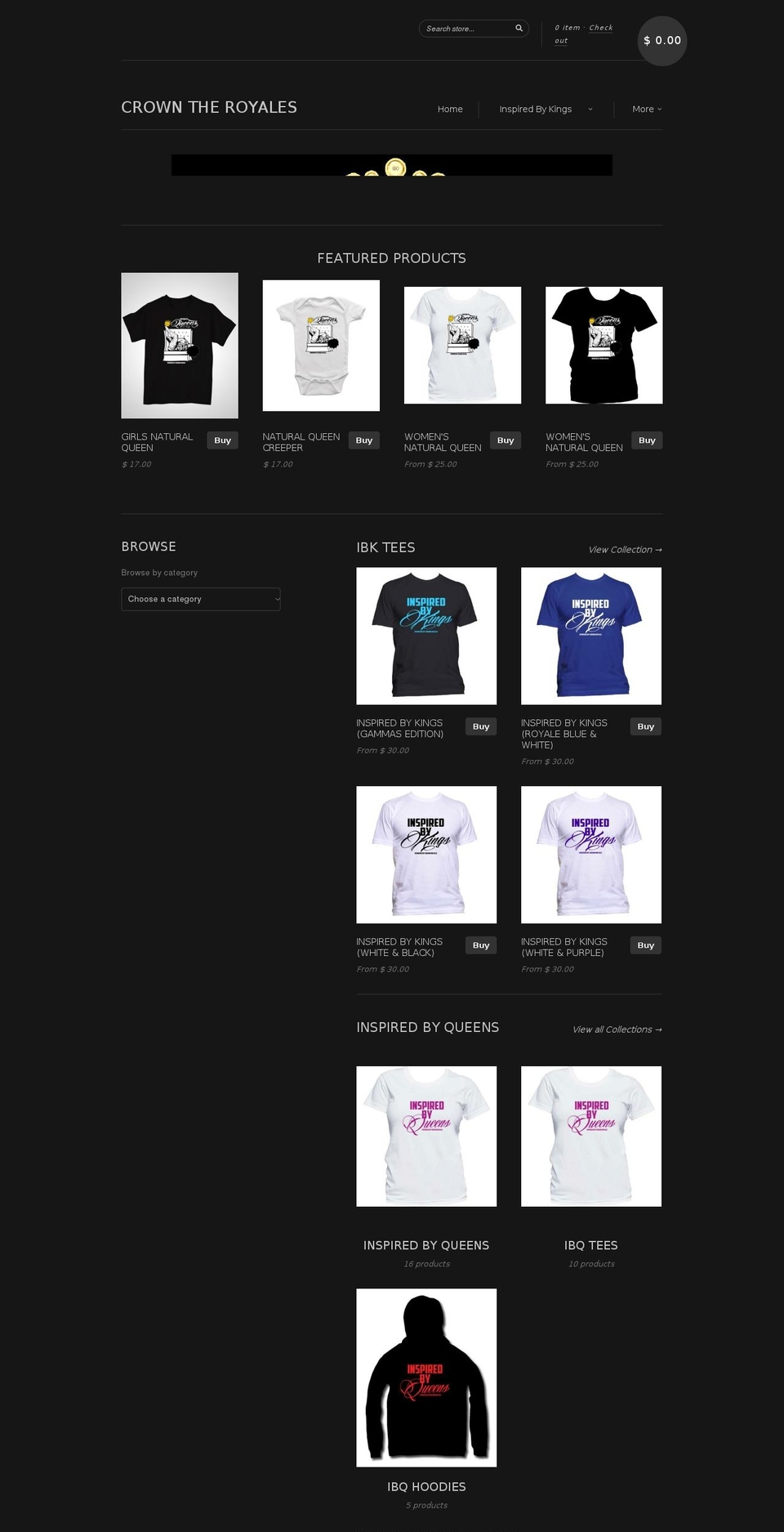 crowntheroyales.com shopify website screenshot