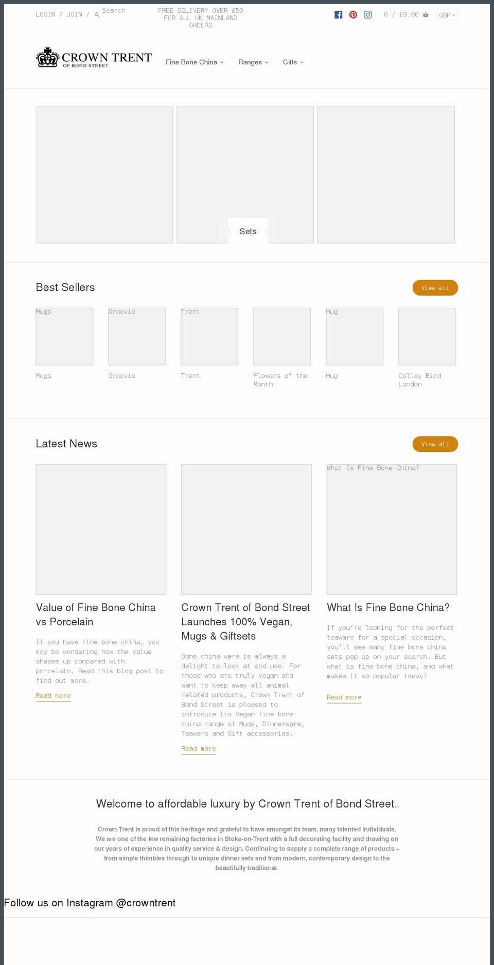 crowntrent.com shopify website screenshot