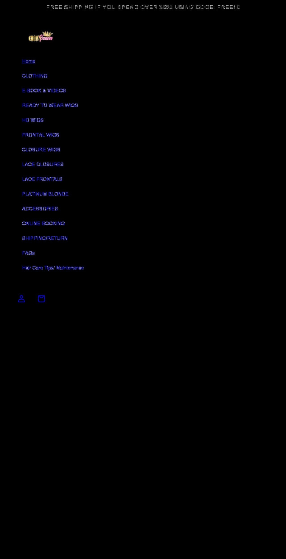 crowntressesbysequoya.com shopify website screenshot